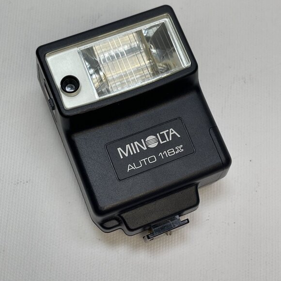 Vintage Minolta Auto 118X Shoe Mount Camera Flash Photography Untested As-is - Picture 6 of 9